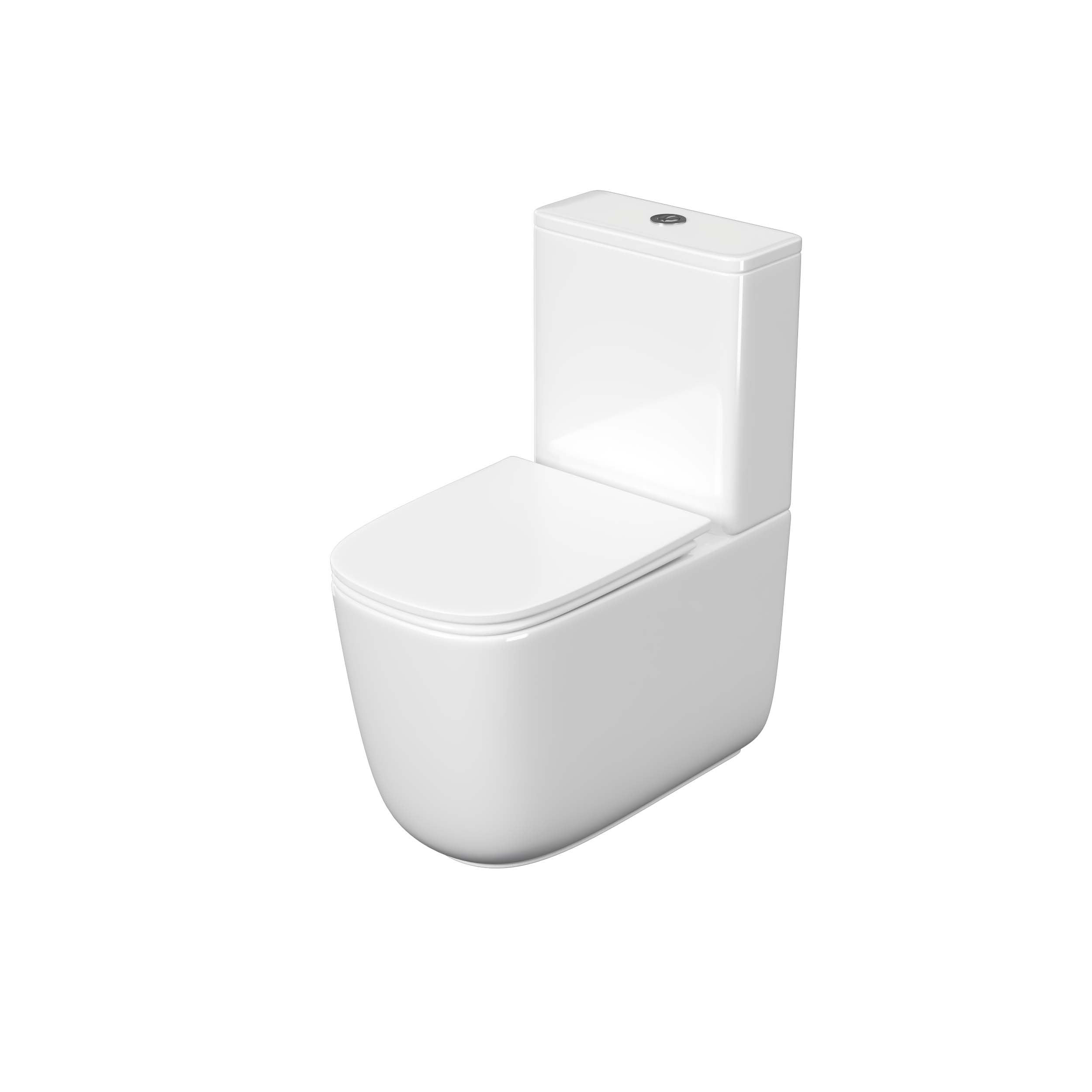 Унитаз напольный, безободковый, система смыва торнадо, Aquatek Optima Plus Square 620x355x790