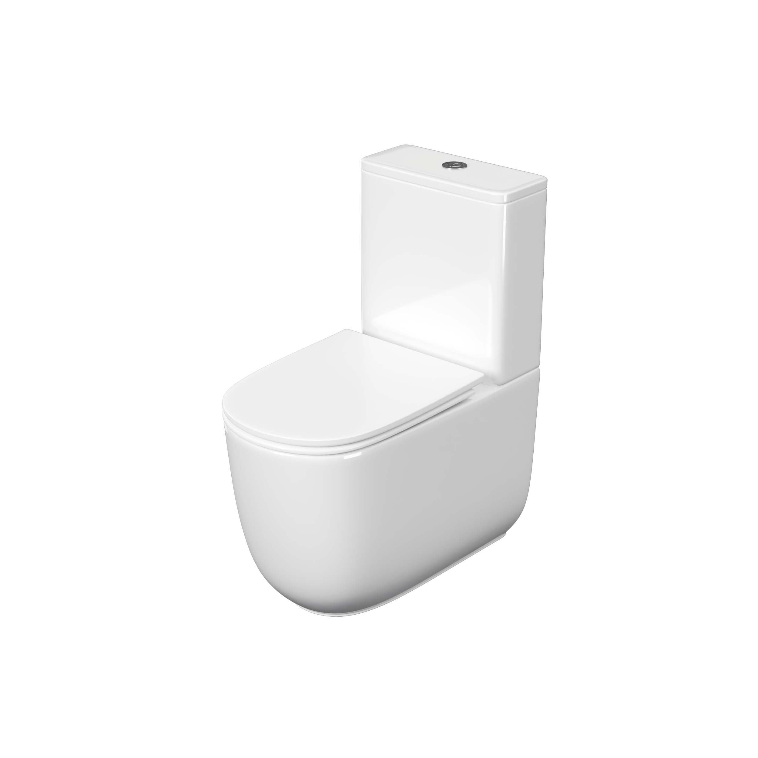 Унитаз напольный, безободковый, система смыва торнадо, Aquatek Optima Plus 620x355x790