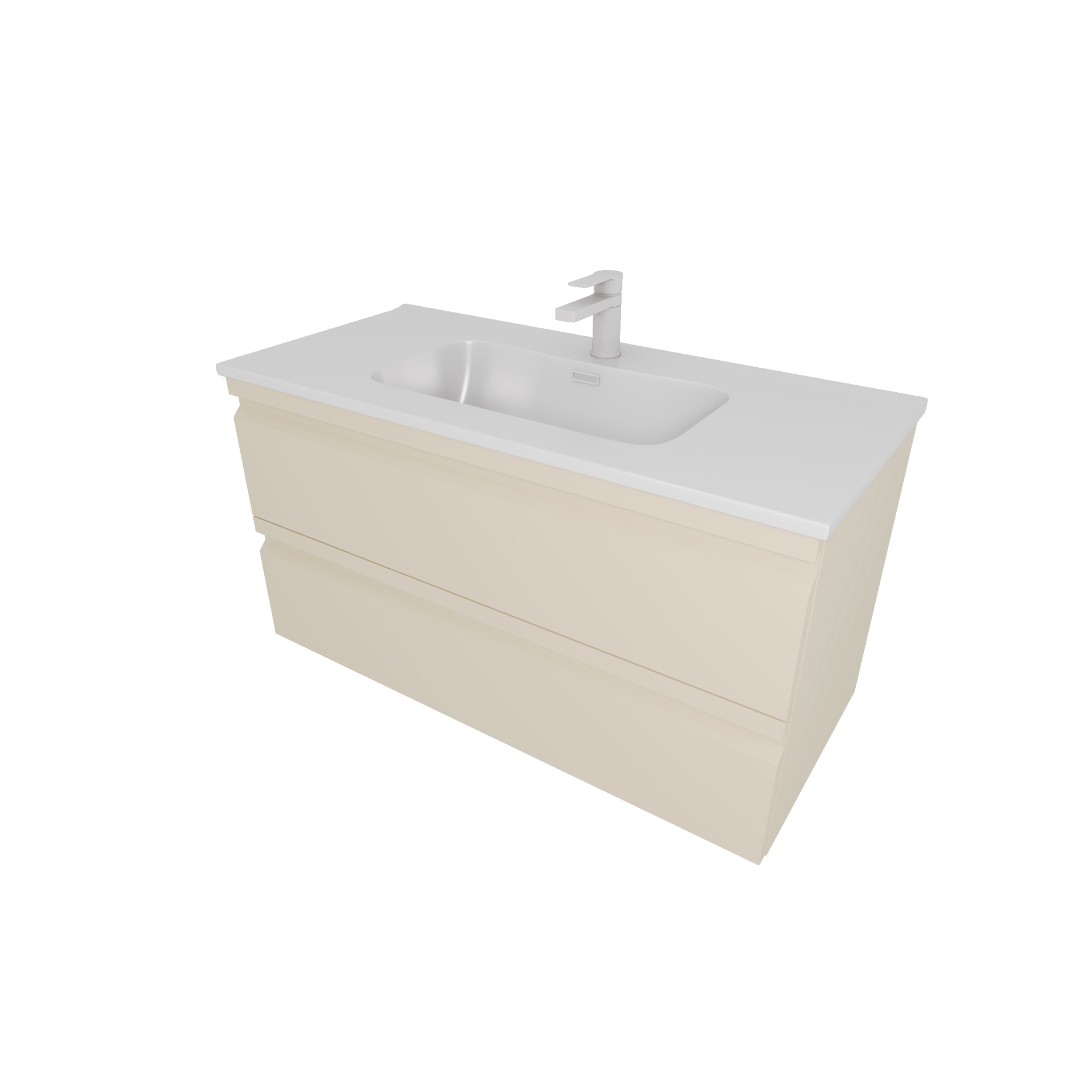 Тумба с раковиной для ванной AQ77100-LC капучино светлый, 1010х545х460