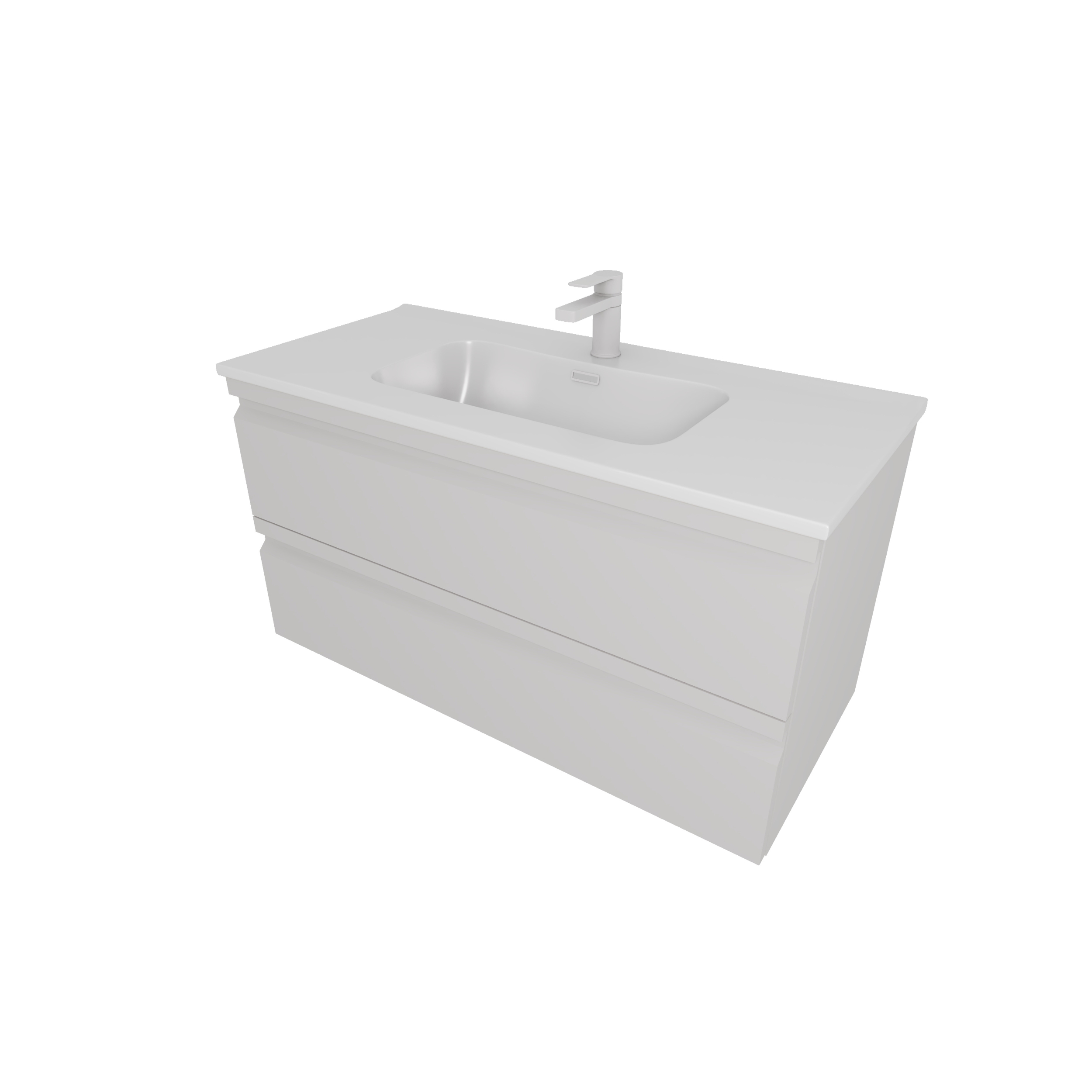 Тумба с раковиной для ванной AQ77100-LG серый туман, 1010х545х460