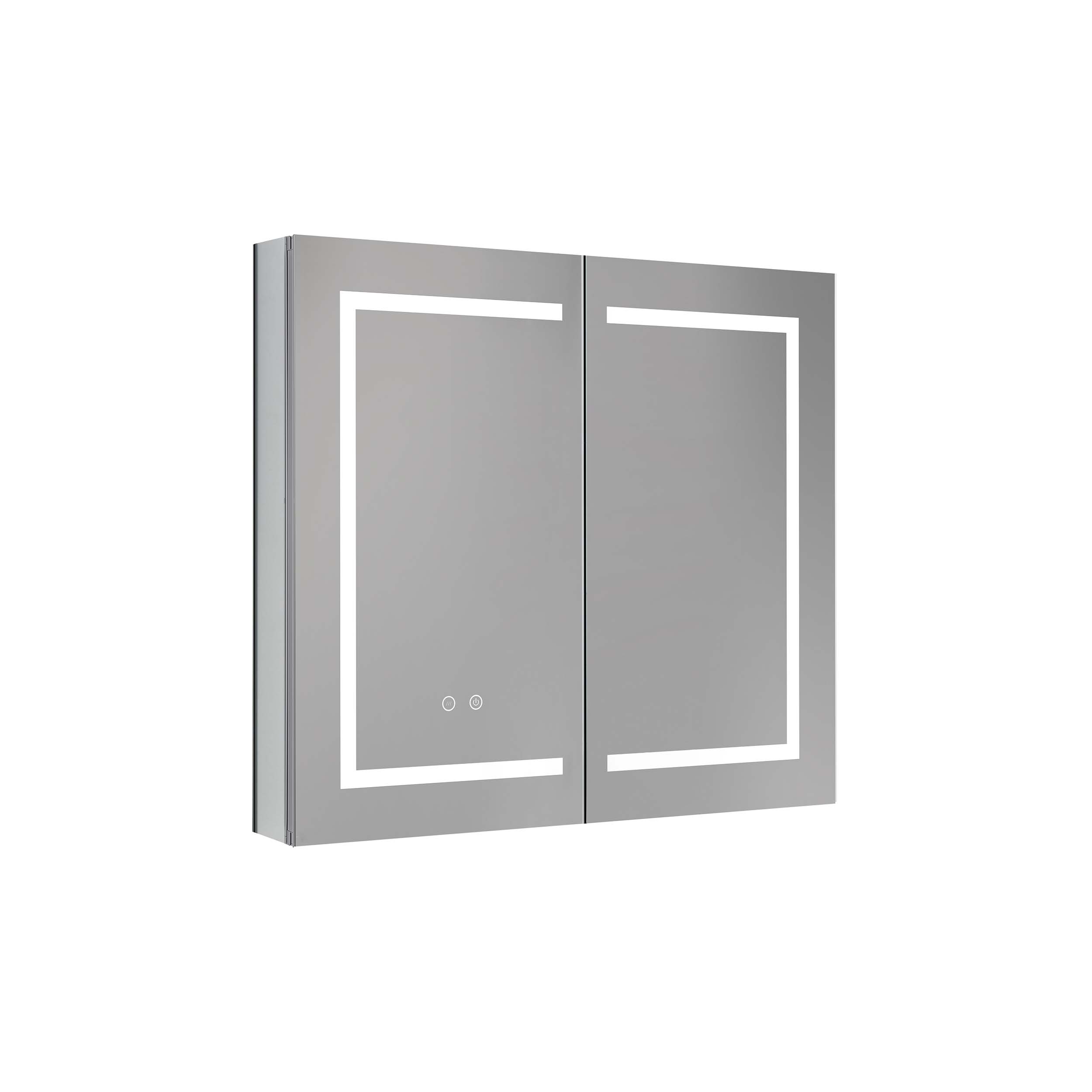 Шкаф зеркало для ванной с подсветкой Aquatek AQ7604-MLC, прямоугольное, сенсорное управление, 600*800*133