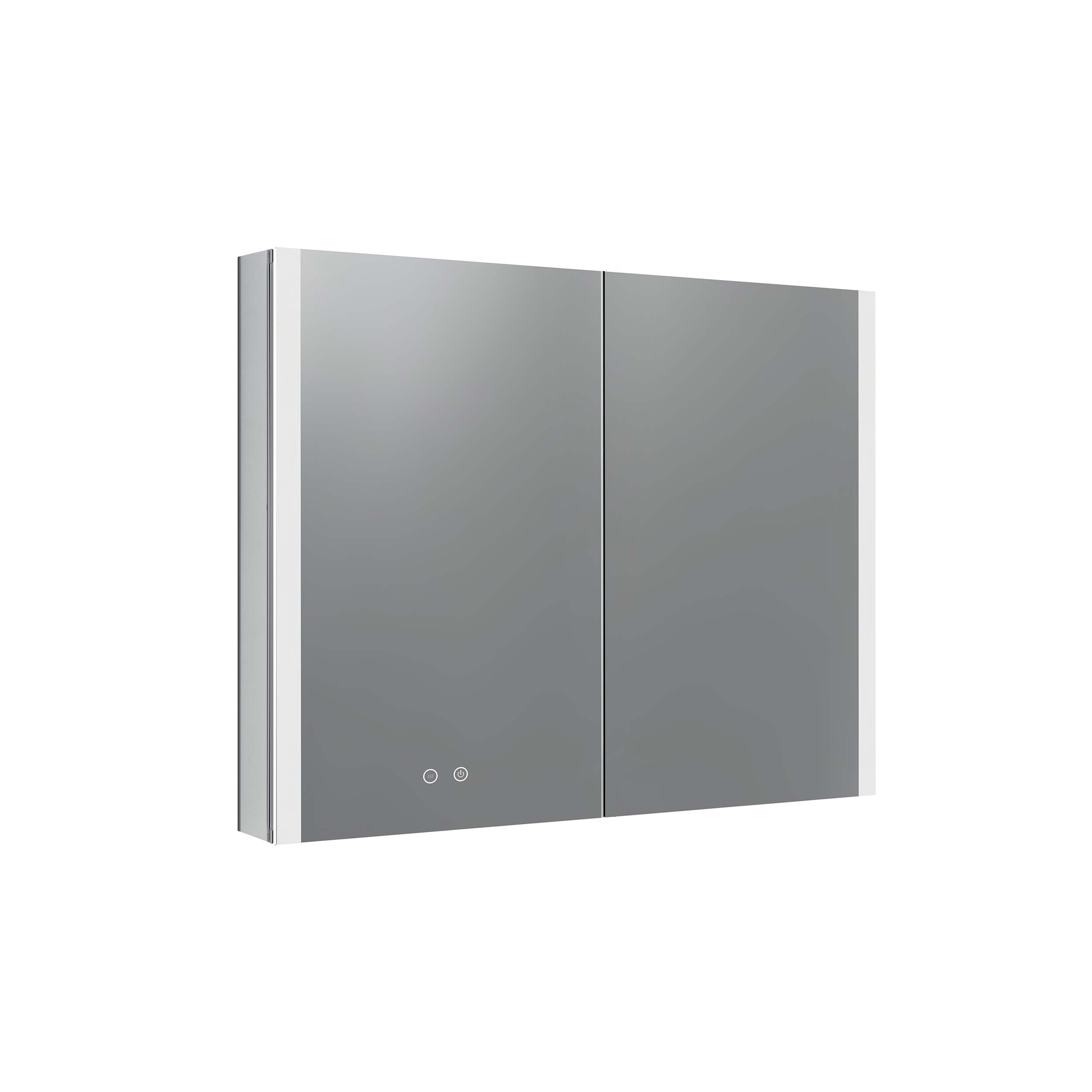 Шкаф зеркало для ванной с подсветкой Aquatek AQ7809-MLC, прямоугольное, сенсорное управление, 800*700*133