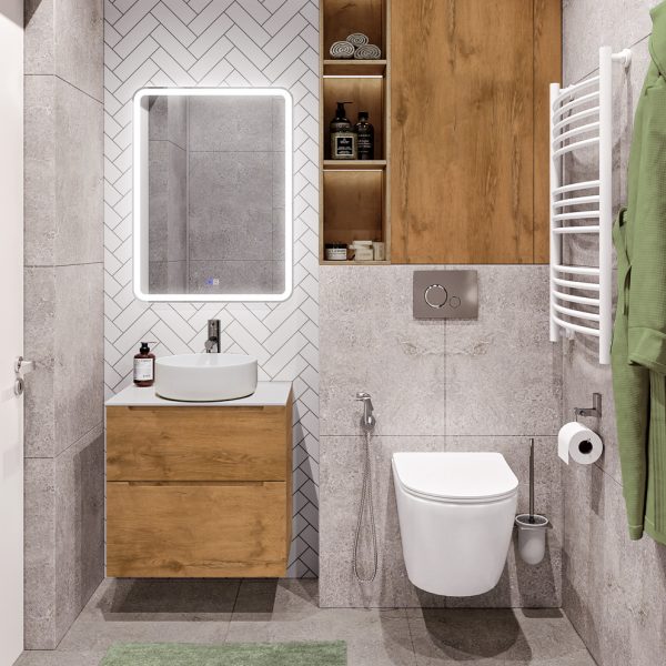 BelBagno - Тумба со столешницей и накладной раковиной подвесная  ETNA-H60 60 Rovere Nature