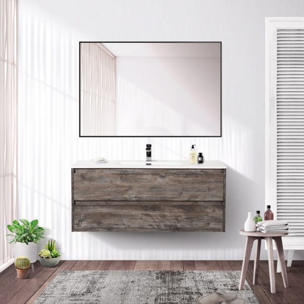 BelBagno - Тумба с раковиной подвесная  KRAFT 120 Pino Pasadena, раковина белая