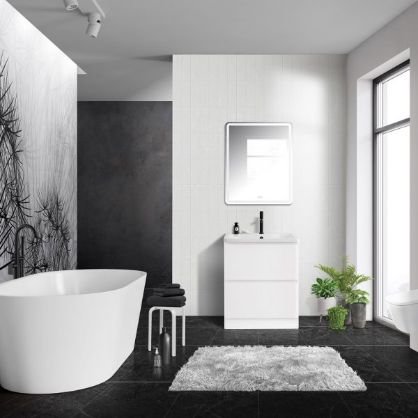 BelBagno - Тумба с раковиной напольная  ALBANO 70 Bianco Lucido, раковина белая