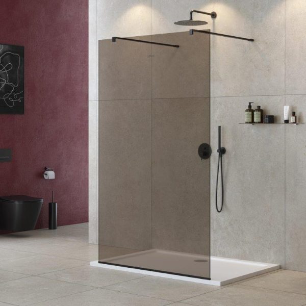 CEZARES - Душевая перегородка  LIBERTA-L-2-110-120-BR-NERO