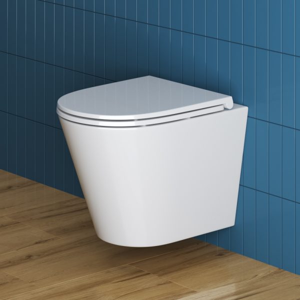 BelBagno - Унитаз подвесной безободковый с сиденьем  TRE BB8001CHR/SC