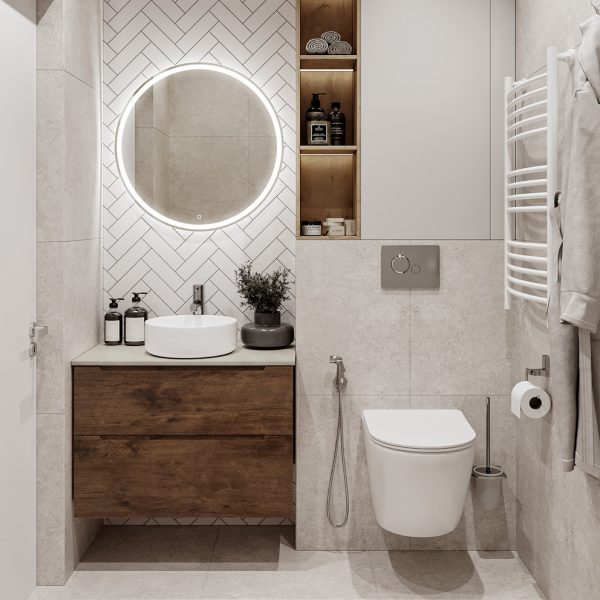 BelBagno - Тумба со столешницей и накладной раковиной подвесная  ETNA-H60 80 Rovere Moro