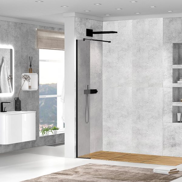 CEZARES - Душевая перегородка  LIBERTA-L-1-25-GR-NERO