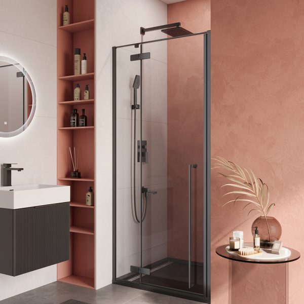 CEZARES - Душевая дверь  LINER-B-12-90-C-NERO-L