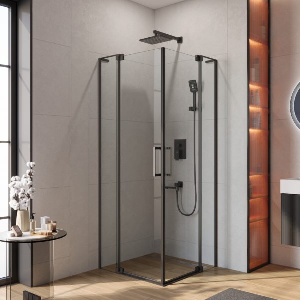 CEZARES - Душевой уголок  SLIDER-A-2-80/90-C-NERO