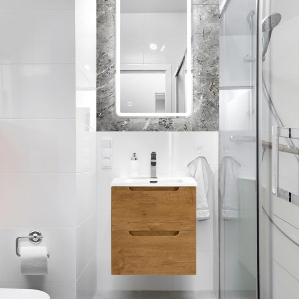 BelBagno - Тумба с раковиной подвесная  ETNA 50 Rovere Nature, раковина белая