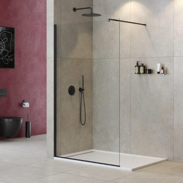 CEZARES - Душевая перегородка  LIBERTA-L-1-125-120-C-NERO