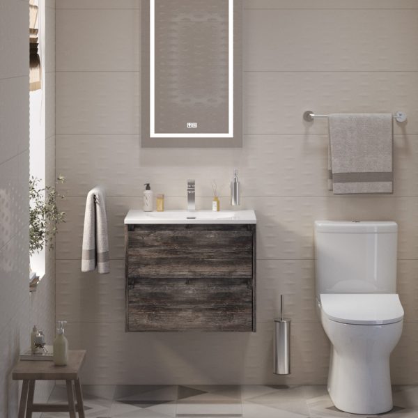 BelBagno - Тумба с раковиной подвесная  KRAFT 39 60 Pino Pasadena, раковина белая BB-8099-3-60