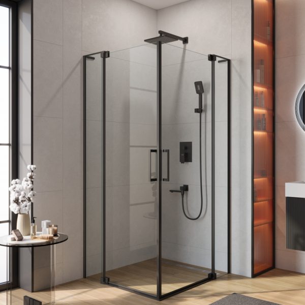 CEZARES - Душевой уголок  SLIDER-AH-2-70/80-100/110-C-NERO