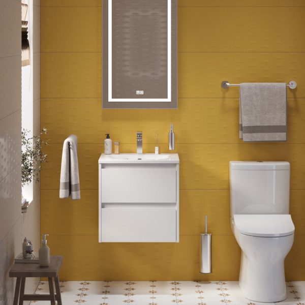 BelBagno - Тумба с раковиной подвесная  KRAFT 39 50 Bianco Opaco, раковина белая BB-8099-3-50