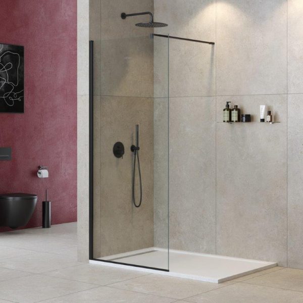 CEZARES - Душевая перегородка  LIBERTA-L-1-100-120-C-NERO