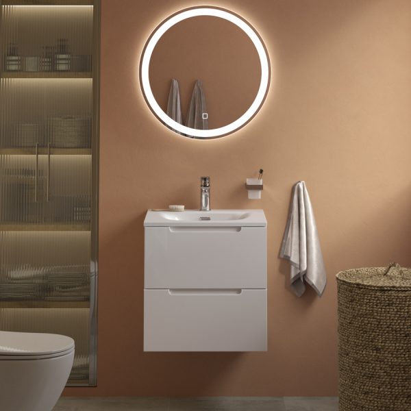 BelBagno - Тумба с раковиной подвесная  ETNA 39 50 Bianco Lucido, раковина белая BB-8099-3-50