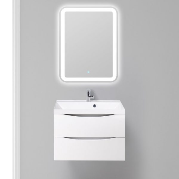 BelBagno - Тумба с раковиной подвесная  MARINO 70 Bianco Lucido, раковина белая