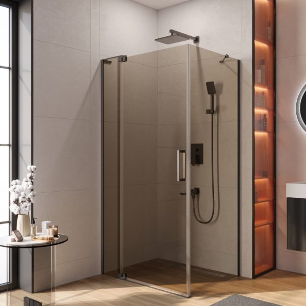 CEZARES - Душевой уголок  SLIDER-AH-1-80-100/110-BR-GM