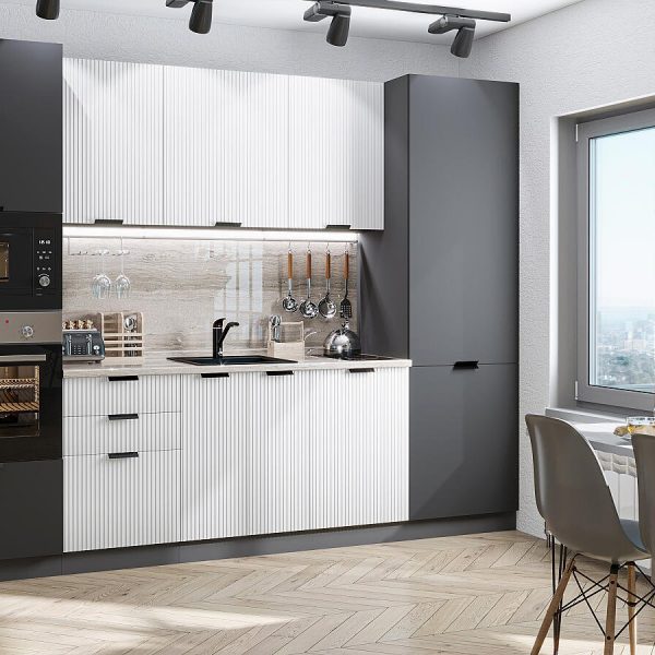 Кухня Vivat - Евро Лайн-01 Белый/Антрацит
