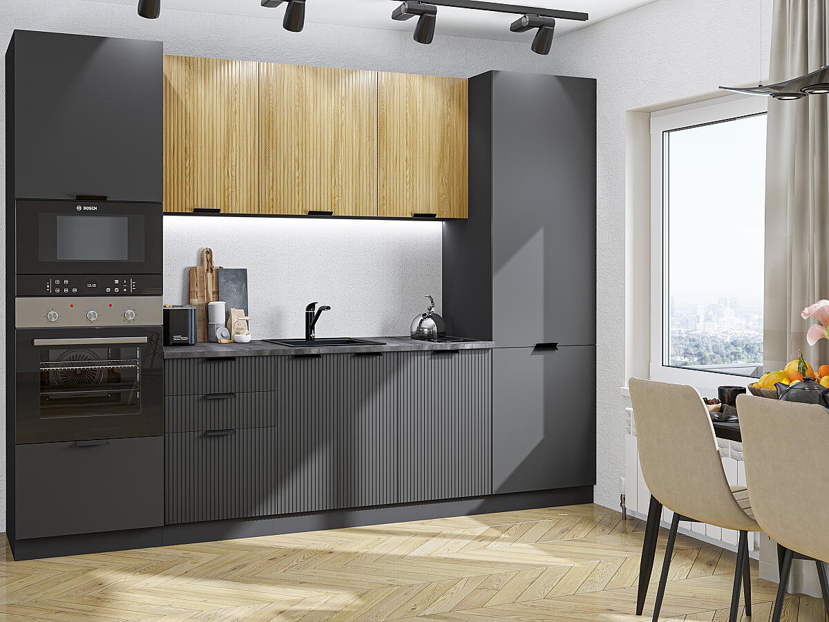 Евро Лайн-01 Дуб песочный/Антрацит