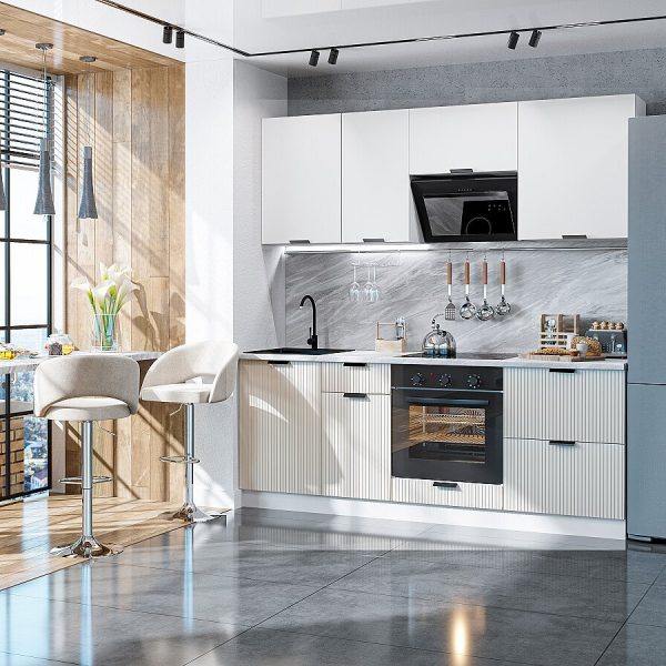 Кухня Vivat - Евро Лайн-02 Белый/Агат