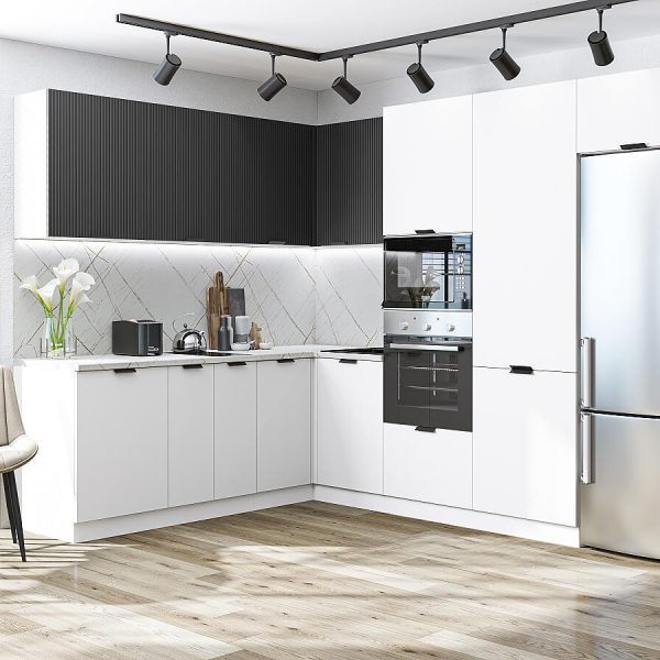 Кухня Vivat - Евро Лайн-03 Антрацит/Белый