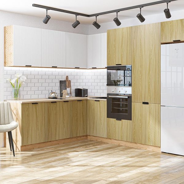 Кухня Vivat - Евро Лайн-03 Белый/Дуб песочный