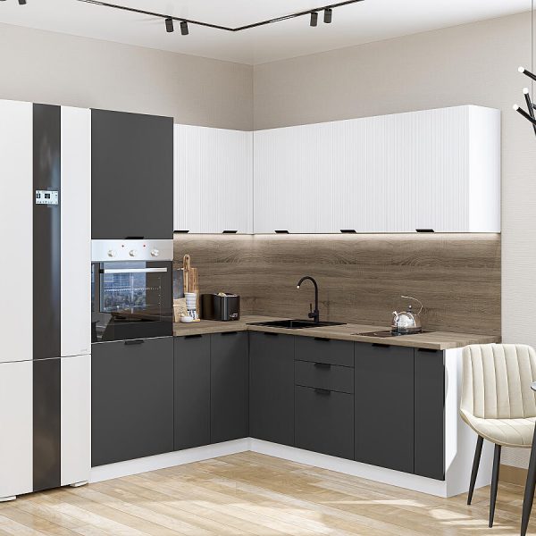 Кухня Vivat - Евро Лайн-04 Белый/Антрацит