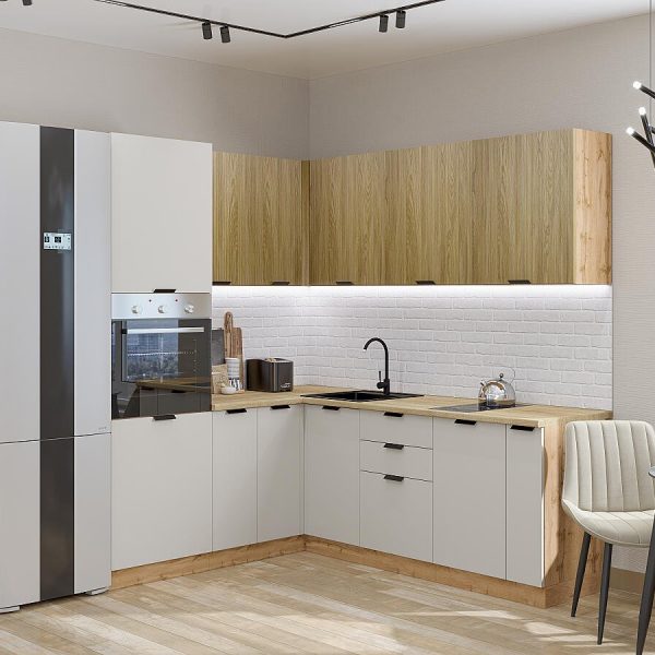 Кухня Vivat - Евро Лайн-04 Дуб песочный/Агат