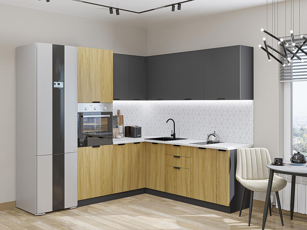 Евро Лайн-04 Антрацит/Дуб песочный