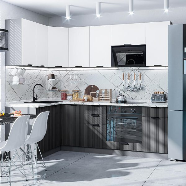 Кухня Vivat - Евро Лайн-05 Белый/Антрацит