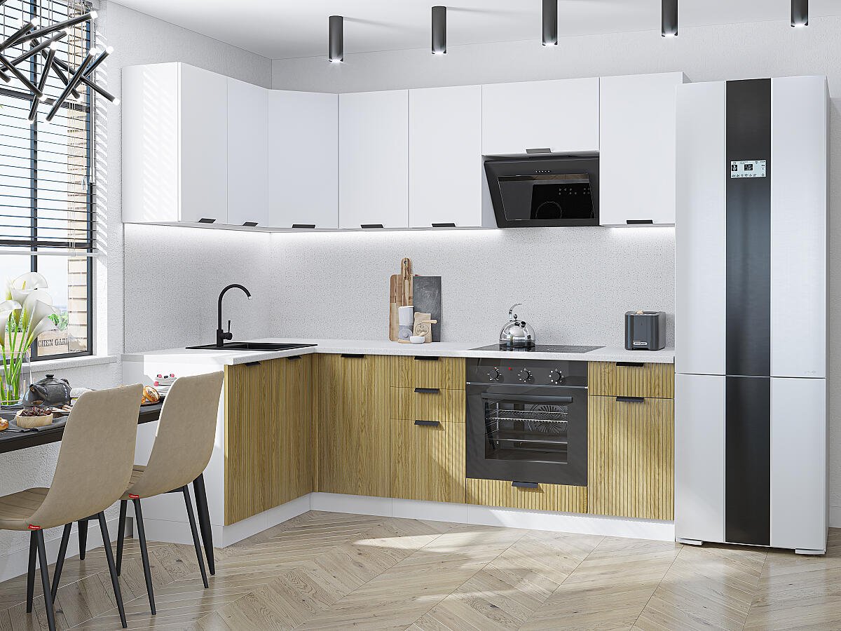 Евро Лайн-05 Белый/Дуб песочный