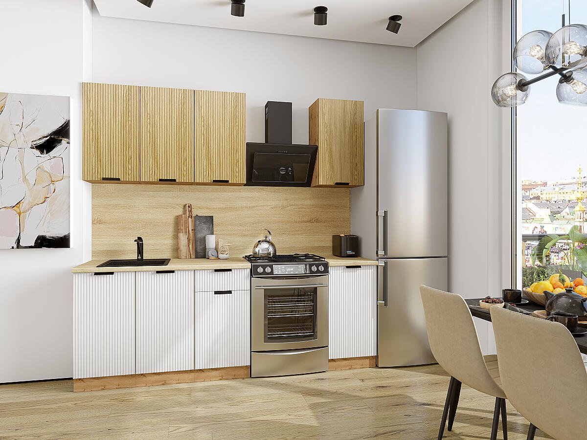 Евро Лайн-06 Дуб песочный/Белый