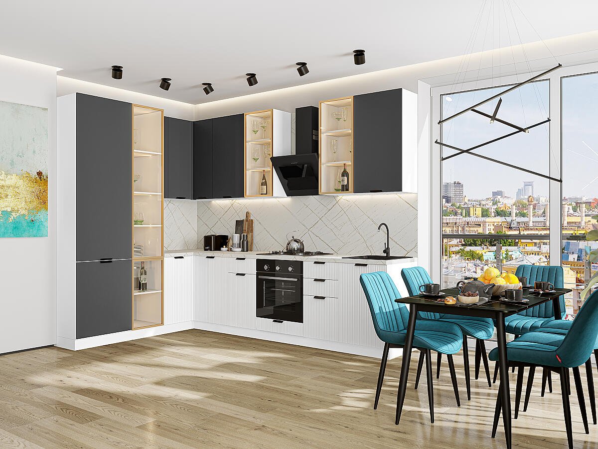 Евро Лайн-07 Антрацит/Белый