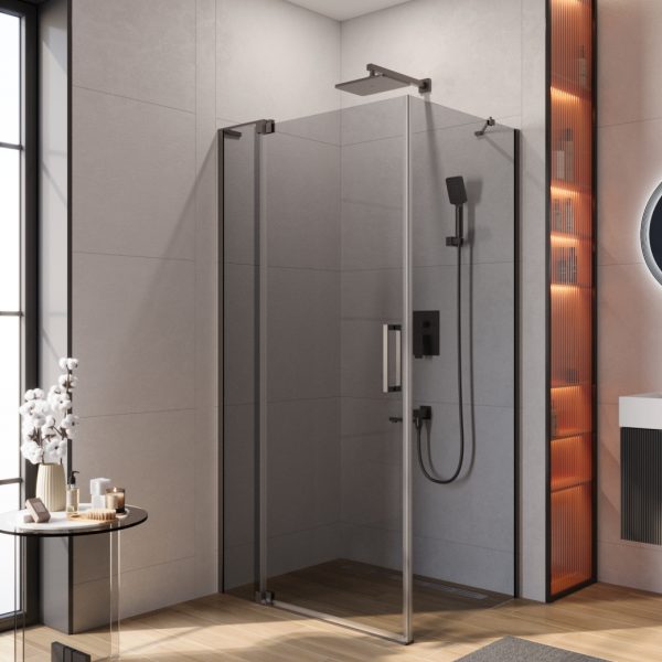 CEZARES - Душевой уголок  SLIDER-AH-1-100-70/80-GRIGIO-GM