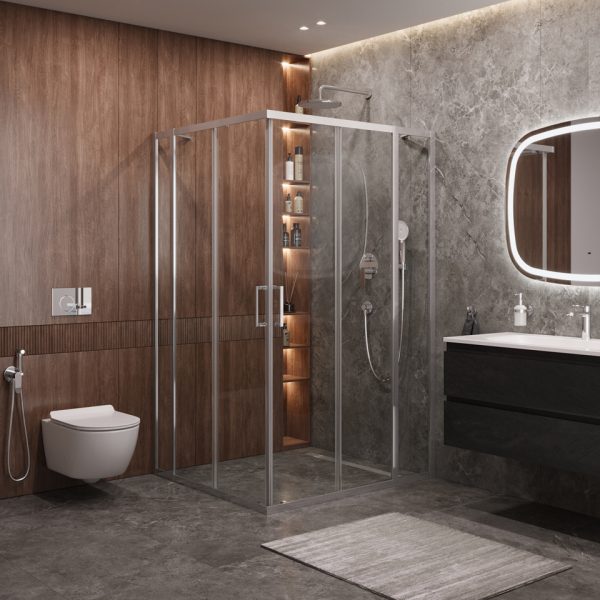 CEZARES - Душевой уголок  MOLVENO-AH-22-110/100-C-Cr-IV