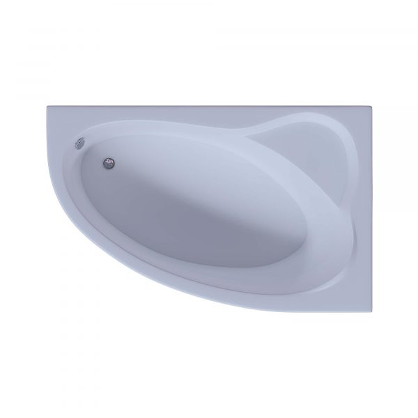 Акватек - Акриловая асимметричная ванна Aquatek Фиджи 170х110 с фронтальным экраном, вклеенный каркас, без гидромассажа, правая