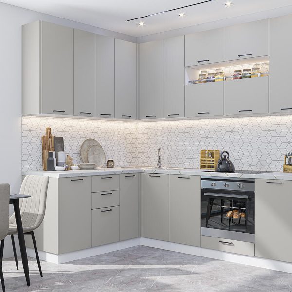 Кухня Vivat - Флэт-02 Light Grey In 2S