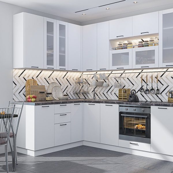 Кухня Vivat - Флэт Плюс-02 White In 2S