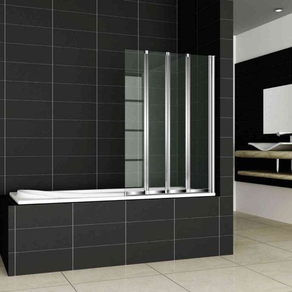 CEZARES - Шторка на ванну  PRATICO-V-4-100/140-C-Cr