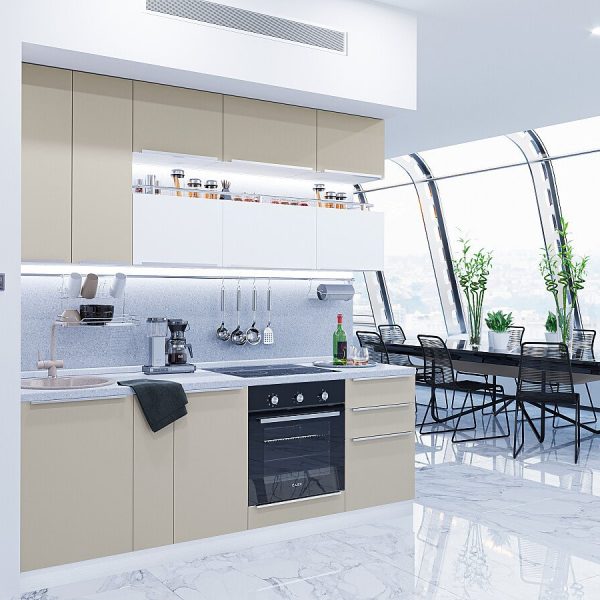 Кухня Vivat - Фьюжн-01 Cream Silk/Silky White