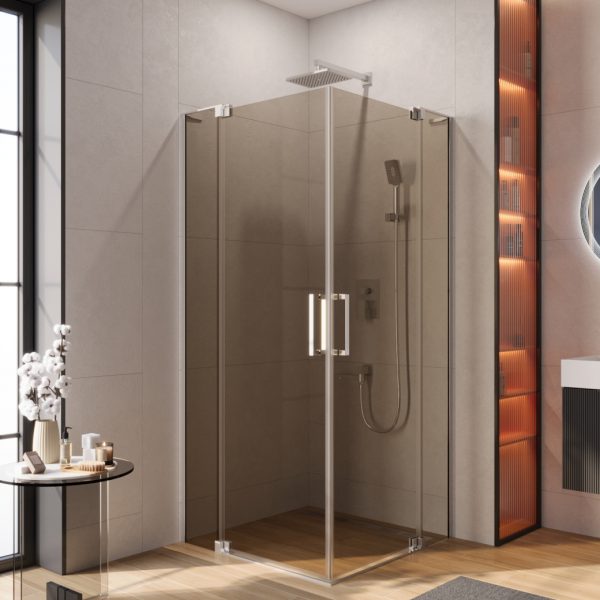 CEZARES - Душевой уголок  SLIDER-AH-2-90/100-100/110-BR-Cr