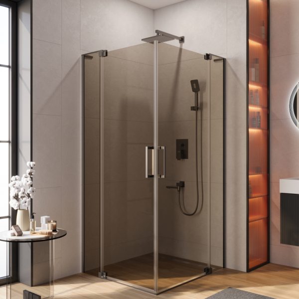 CEZARES - Душевой уголок  SLIDER-AH-2-80/90-100/110-BR-GM