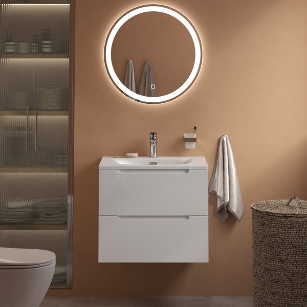 BelBagno - Тумба с раковиной подвесная  ETNA 39 70 Bianco Lucido, раковина белая BB-8099-3-70