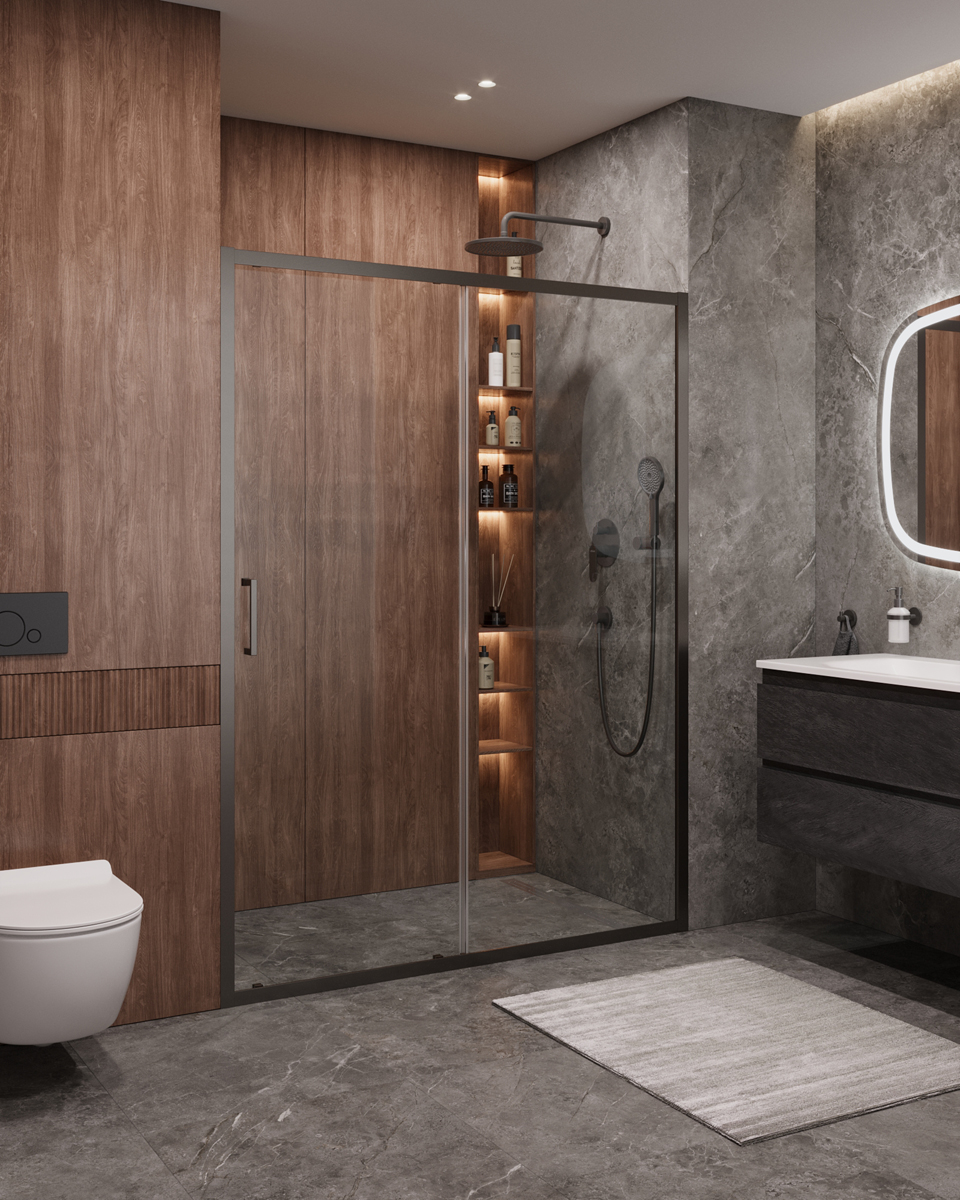 Душевая дверь CEZARES MOLVENO-BF-1-140-C-GM-IV