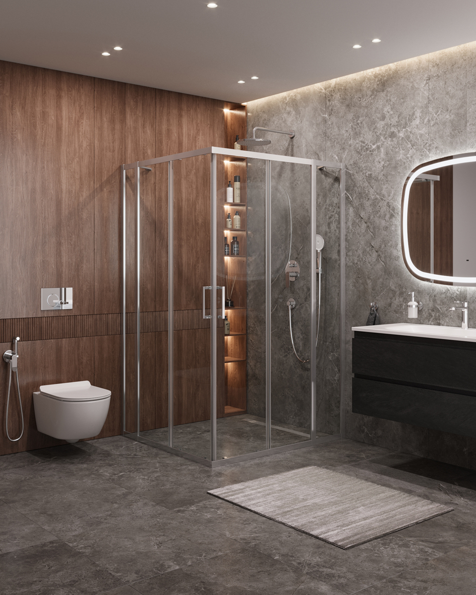 Душевой уголок CEZARES MOLVENO-AH-22-130/120-C-Cr-IV