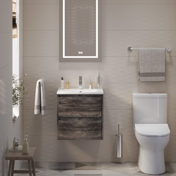 BelBagno - Тумба с раковиной подвесная  KRAFT 39 50 Pino Pasadena, раковина белая BB-8099-3-50