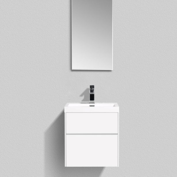 BelBagno - Тумба с раковиной подвесная  PIETRA MINI 50AS Bianco Lucido, раковина белая